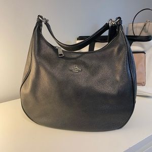 Gorgeous Coach grey pebble chelsea hobo